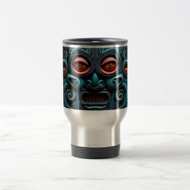 Vivid Vibrant Tribal 3D Papprare Art stil mönster Resemugg (Center)