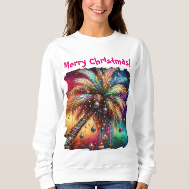 Vivid vid den tropiska tropiska stranden vid Träd  T Shirt (Framsida)