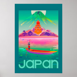 Vivid Vintage Japansk reseaffär Poster