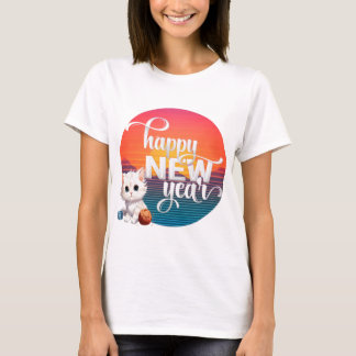 "Vivid Vogue: Lycklig 2024 New Year Mode Bliss" T Shirt