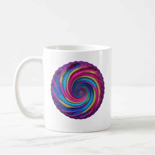 Vivid Vortex - Spiral in i psykedelic Kaffemugg (Vänster)