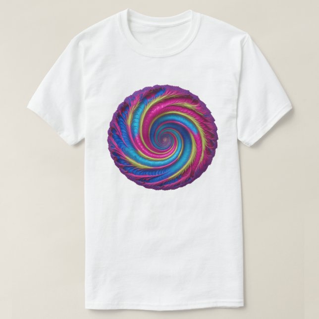 Vivid Vortex - Spiral in i psykedelic T Shirt (Design framsida)