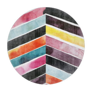 Vivid Watercolor Chevron I