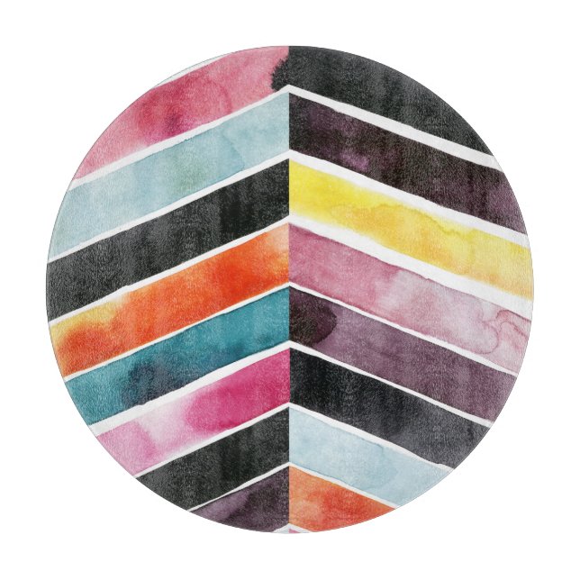 Vivid Watercolor Chevron I (Framsidan)