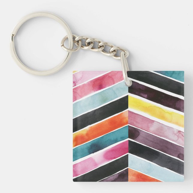 Vivid Watercolor Chevron I (Framsidan)