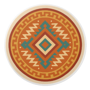 Vivid Zapotec Diamond Geometry Cabinet Knob Drag Knopp