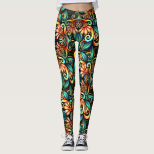 Vividly Regal Pop Mode Leggings