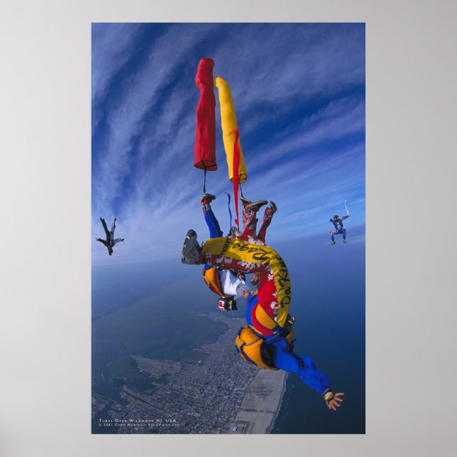 VividViews.com: Tube Dive Over Wildwood, NJ Print Poster (Framsidan)