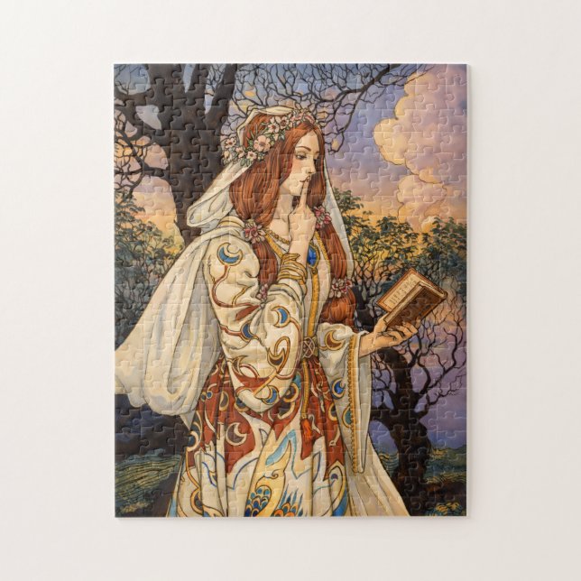 Vivien – Art Nouveau Förförerska Illustration Pussel (Vertikal)
