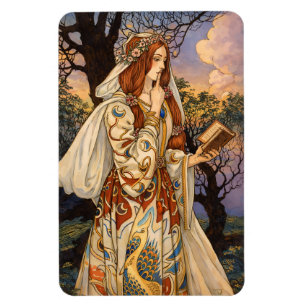 Vivien – Art Nouveau Förtrollerska Illustration Magnet
