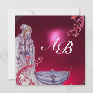 VIVIEN MONOGRAM Red ruby ice Inbjudningar