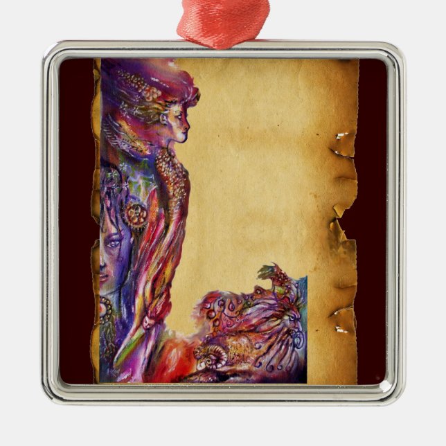 VIVIEN OCH MERLIN Fantasy Julgransprydnad Metall (Framsidan)