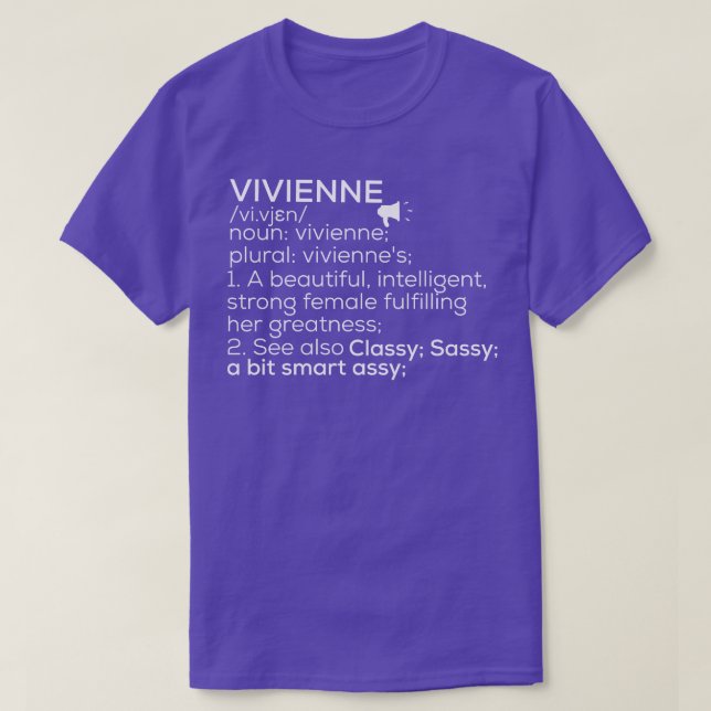Vivienne Namn Vivienne Definition Vivienne Female T Shirt (Design framsida)
