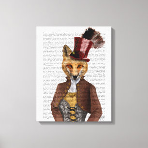 Vivienne Steampunk Fox Canvastryck