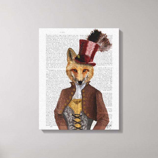 Vivienne Steampunk Fox Canvastryck (Framsida)