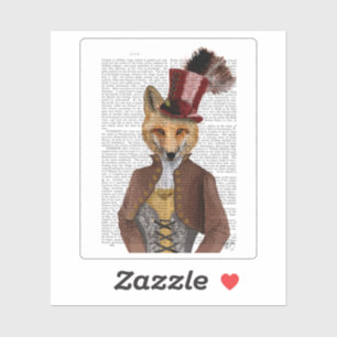 Vivienne Steampunk Fox Klistermärken
