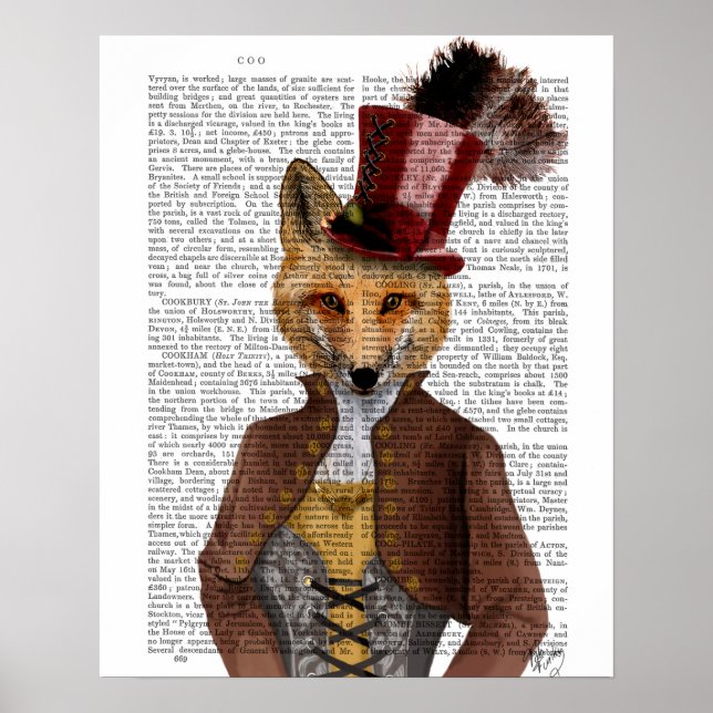 Vivienne Steampunk Fox Poster (Framsidan)