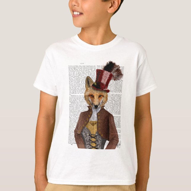 Vivienne Steampunk Fox T Shirt (Framsida)