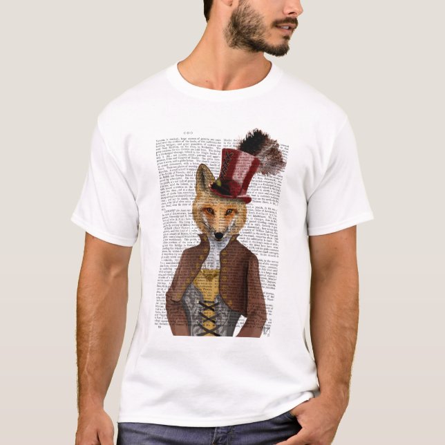 Vivienne Steampunk Fox T Shirt (Framsida)