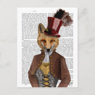 Vivienne Steampunk Fox Vykort