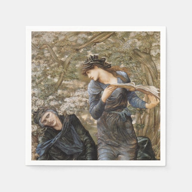 Viviens borgmästare i Merlin (Edward Burne-Jones) Pappersservett (Framsidan)