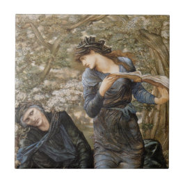 Viviens förförelse av Merlin (Edward Burne-Jones) Kakelplatta