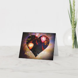 Vivietnamesisk landmönstrad notecard tack kort