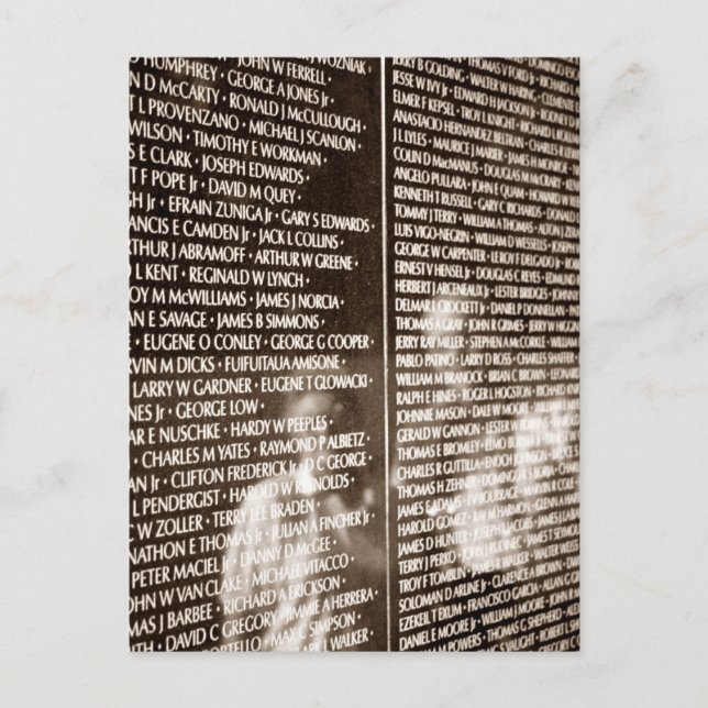 Vivietnamesisk minnesvägg för vykort (Framsida)