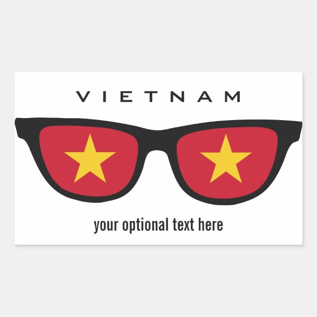 Vivietnamesiska anpassningsbar rektangulärt klistermärke (Framsida)