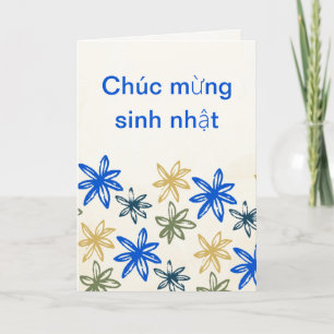 Vivietnamesiskt födelsedagskort helgkort