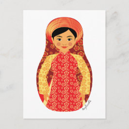 Vivietnamesiskt vykort för Fire Matryoshka