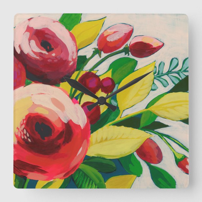 Viviga blommor fyrkantig klocka (Framsida)