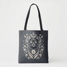 Viving High - Black Cat and Crystals Tote