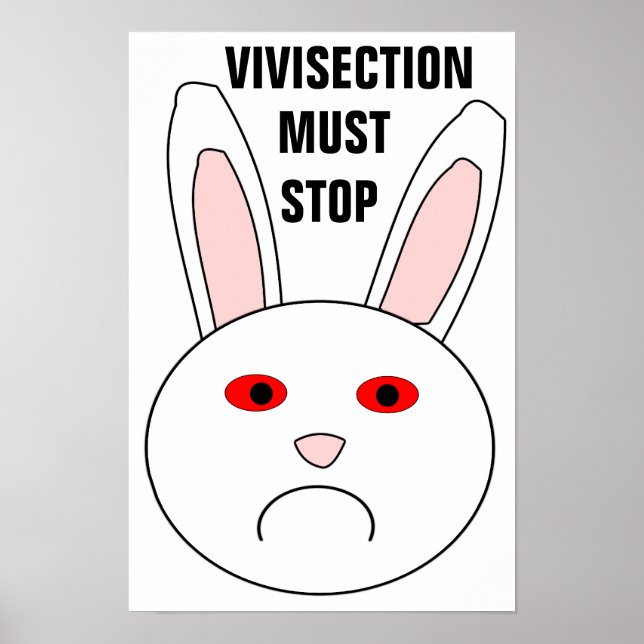 Vivisektion Måste Stoppa Affisch (Framsidan)