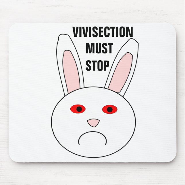 Viviseringen måste stoppa Mousepad Musmatta (Framsidan)