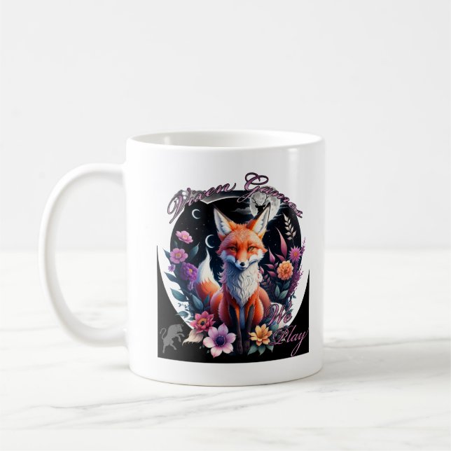 Vixen Games vi spelar Hotfru fantasydesign Kaffemugg (Vänster)