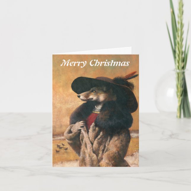 Vixen i Snö-julkort Helgkort (Framsida)