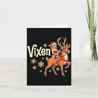 Vixen jul ren pin up flicka vintage santa kort