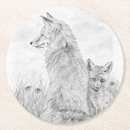 Vixen med kit underlägg papper rund