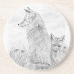Vixen- och Kit-sandstensunderlägg Underlägg<br><div class="desc">Vixen och kit</div>