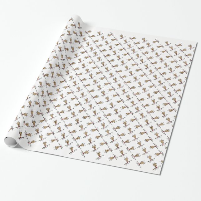 Vixen Ren Jul och Gåvor Presentpapper (Utrullad)