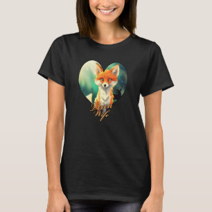 Vixen Wife, söt räv med stag silhouette T Shirt