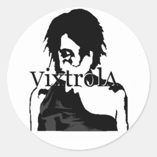 Vixtrola-dekal Runt Klistermärke