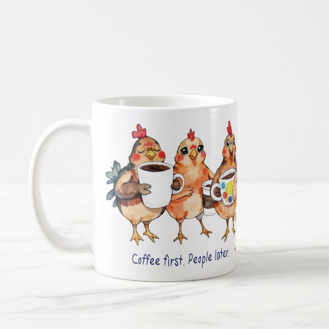 Vixy's Chix - Coffee First. Senare Kaffemugg (Vänster)