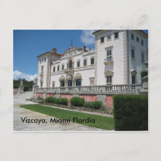Vizcaya Miami Flordia Vykort