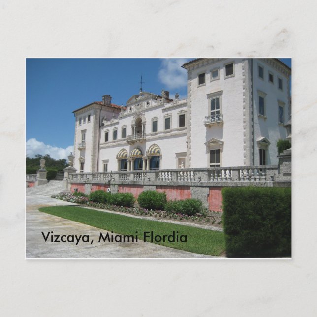Vizcaya Miami Flordia Vykort (Framsida)