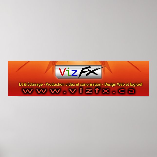 VizFX-banderoll Poster (Framsidan)