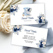 Vizitkort för Blue Floral Mixer
