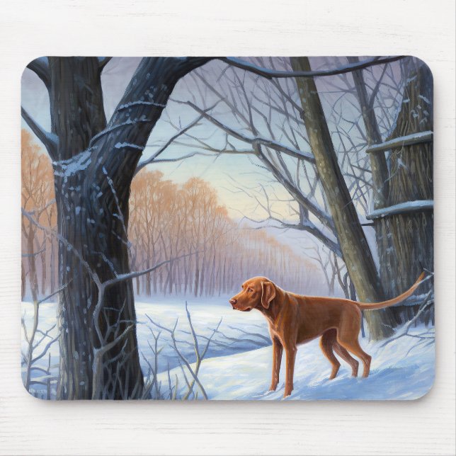 Vizla Låt Det Snö Jul  Musmatta (Framsidan)