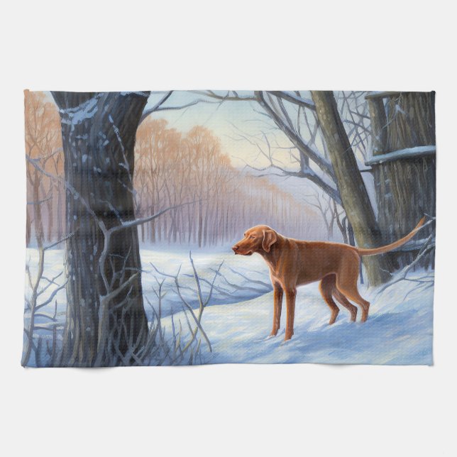Vizla Låt det snöa jul Kökshandduk (Horisontell)